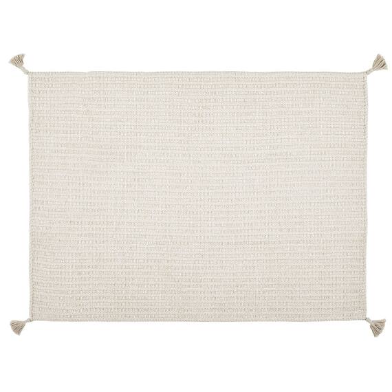 クッションにもなる ニット調スローケット(アンネ 130x180 アイボリー) 12枚目画像