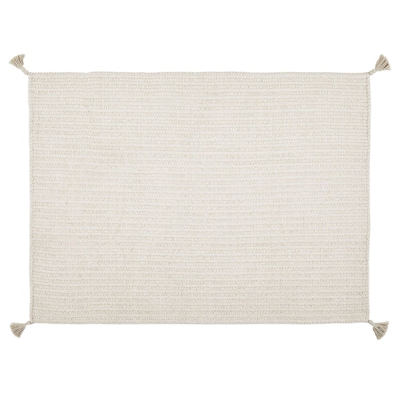 クッションにもなる ニット調スローケット(アンネ 130x180 アイボリー) 12枚目画像