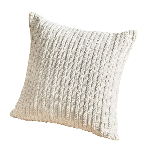 クッションにもなる ニット調スローケット(アンネ 130x180 アイボリー) 14枚目画像