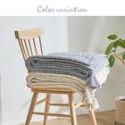 クッションにもなる ニット調スローケット(アンネ 130x180 アイボリー) 21枚目画像