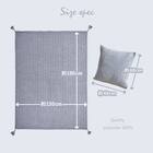 クッションにもなる ニット調スローケット(アンネ 130x180 アイボリー) 22枚目画像