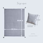 クッションにもなる ニット調スローケット(アンネ 130x180 アイボリー) 22枚目画像