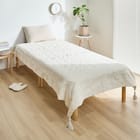 厚くボリューム感のある ニット調スローケット(ソフィマ 140x200 アイボリー) 1枚目画像