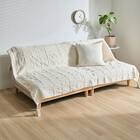 厚くボリューム感のある ニット調スローケット(ソフィマ 140x200 アイボリー) 2枚目画像