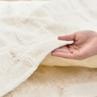 厚くボリューム感のある ニット調スローケット(ソフィマ 140x200 アイボリー) 10枚目画像