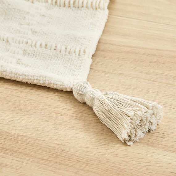 厚くボリューム感のある ニット調スローケット(ソフィマ 140x200 アイボリー) 11枚目画像