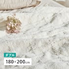 厚くボリューム感のある ニット調スローケット(ソフィマ 140x200 アイボリー) 14枚目画像