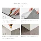 超薄型吸着フロアタイル 30×60cm 18枚セット 約2帖(モルタルグレー) 13枚目画像
