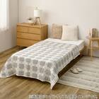 軽すぎず、安心感のあるガーゼケット(スクエア 90x120 GY) 3枚目画像