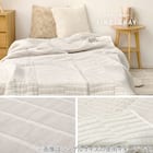 軽すぎず、安心感のあるガーゼケット(ライン 90x120 GY) 1枚目画像