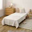 軽すぎず、安心感のあるガーゼケット(ライン 90x120 GY) 3枚目画像