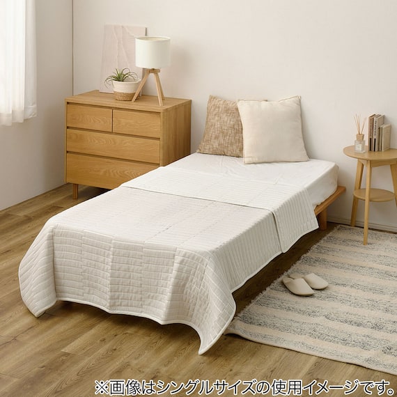 軽すぎず、安心感のあるガーゼケット(ライン 90x120 GY) 3枚目画像