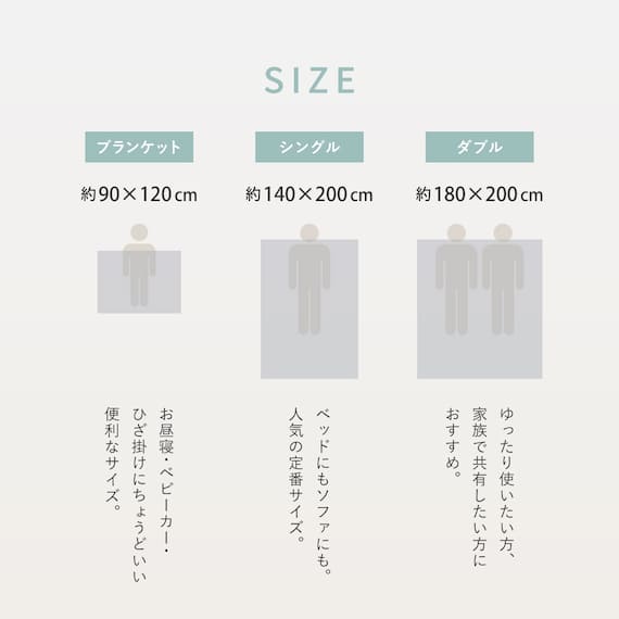 軽すぎず、安心感のあるガーゼケット(ライン 90x120 GY) 16枚目画像