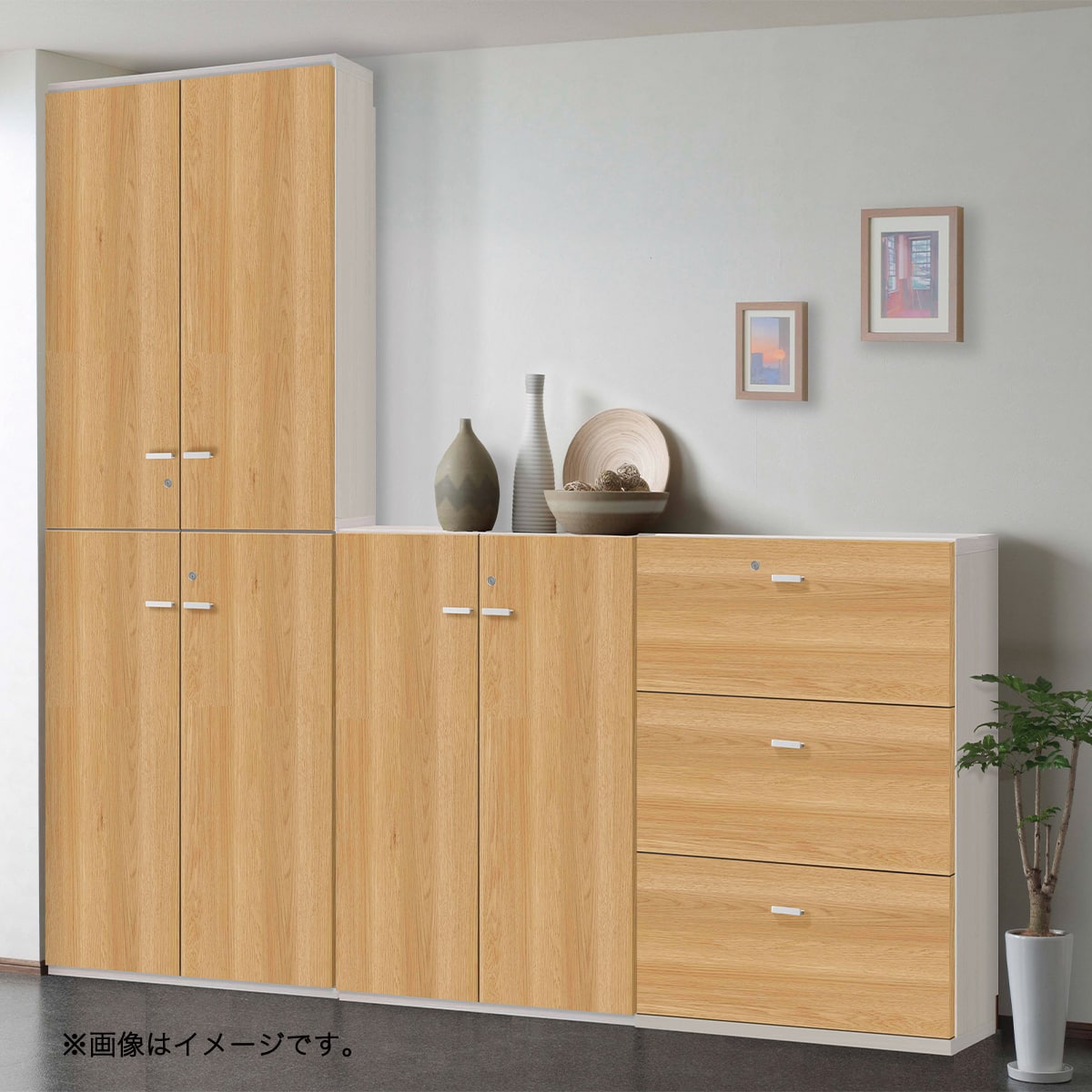 木製キャビネット(両開き板戸 NL-C-82KY NA) | ニトリネット【公式