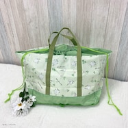 ぼく、シマエナガ。 マルシェバック(買い物カゴ)