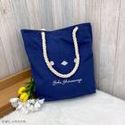 ぼく、シマエナガ。 ジッパー付きトート(ネイビー) 1枚目画像