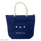 ぼく、シマエナガ。 ジッパー付きトート(ネイビー) 3枚目画像