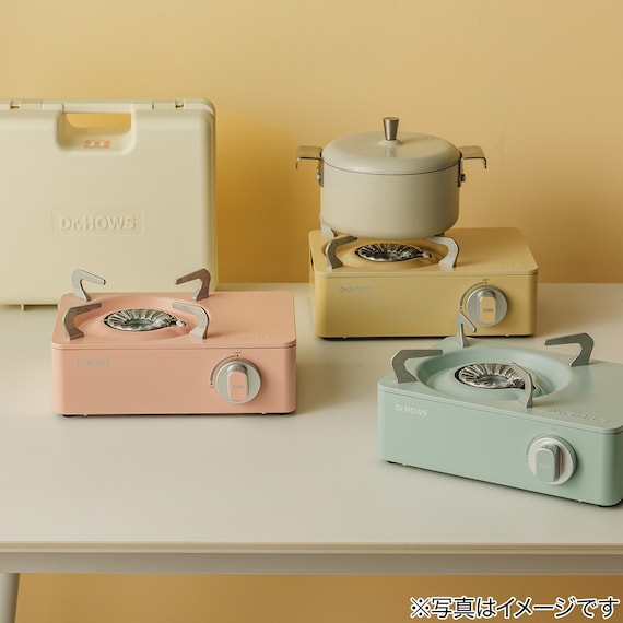 トゥインクルミニストーブ 風に強いカセットコンロ(ピンク) 4枚目画像