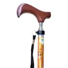 折りたたみタイプ 杖 ステッキ(ベージュ花柄) 2枚目画像