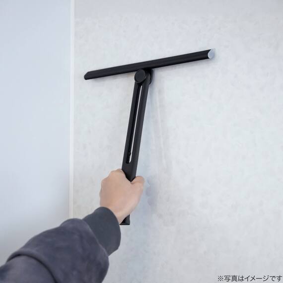 コンパクト水切りワイパー マグネット付き(ブラック) 2枚目画像