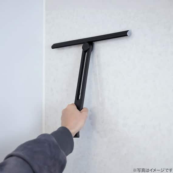 コンパクト水切りワイパー マグネット付き(ブラック) 2枚目画像