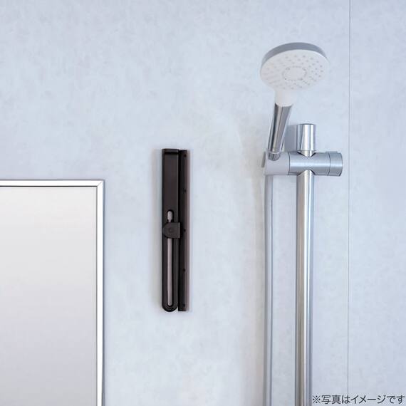 コンパクト水切りワイパー マグネット付き(ブラック) 3枚目画像