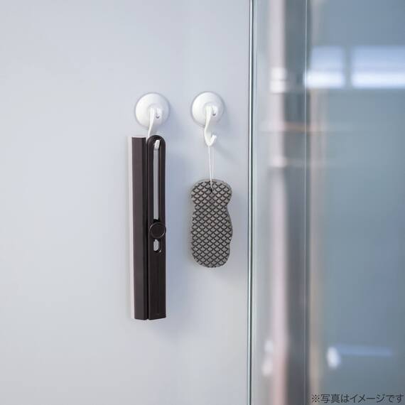 コンパクト水切りワイパー マグネット付き(ブラック) 4枚目画像