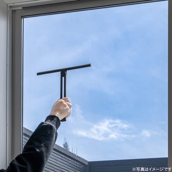 コンパクト水切りワイパー マグネット付き(ブラック) 6枚目画像