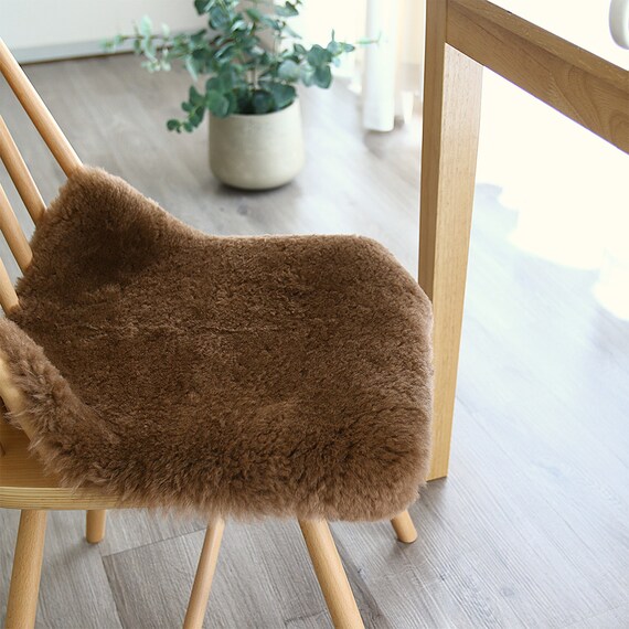 【日本製】ムートンシートクッション 40×40cm (ブラウン) 1枚目画像