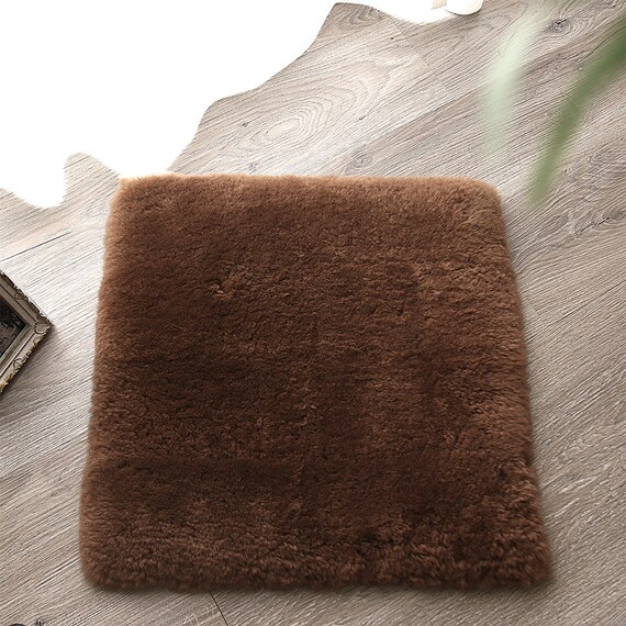 【日本製】ムートンシートクッション 40×40cm (ブラウン) 2枚目画像