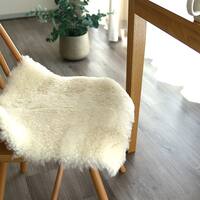 【日本製】ムートンシートクッション 40×40cm (ホワイト)