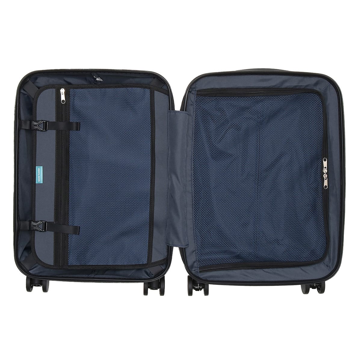 ACE ストッパー付ジッパータイプ スーツケース34L(ブルーカーボン