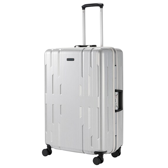ACE ストッパー付フレームタイプ スーツケース75L(ヘアラインホワイト) 1枚目画像