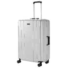 ACE ストッパー付フレームタイプ スーツケース75L(ヘアラインホワイト) 1枚目画像