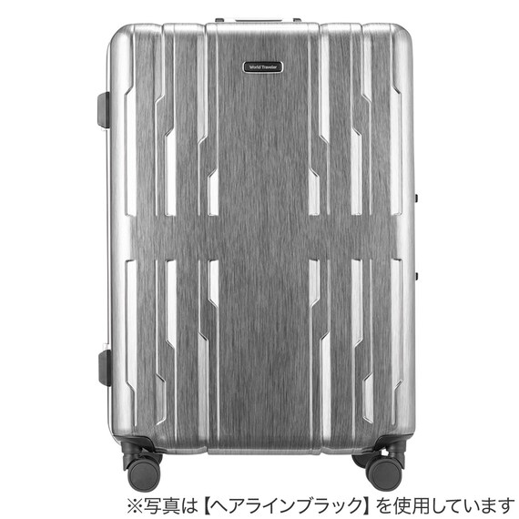ACE ストッパー付フレームタイプ スーツケース75L(ヘアラインホワイト) 2枚目画像
