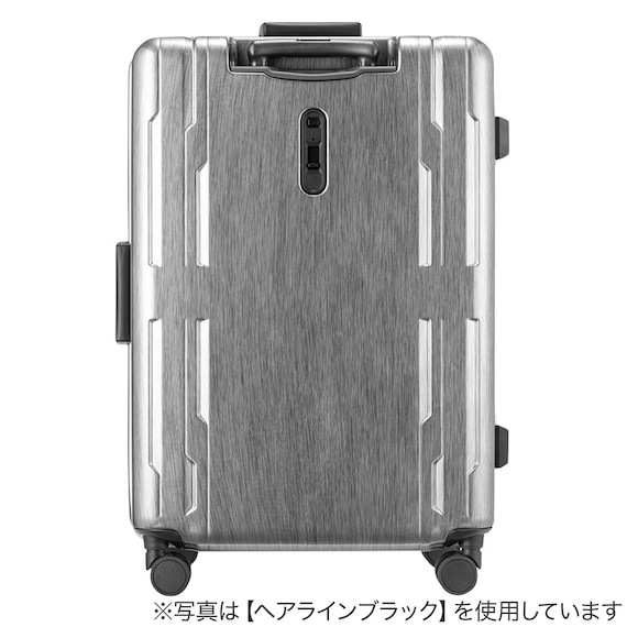ACE ストッパー付フレームタイプ スーツケース75L(ヘアラインホワイト) 3枚目画像