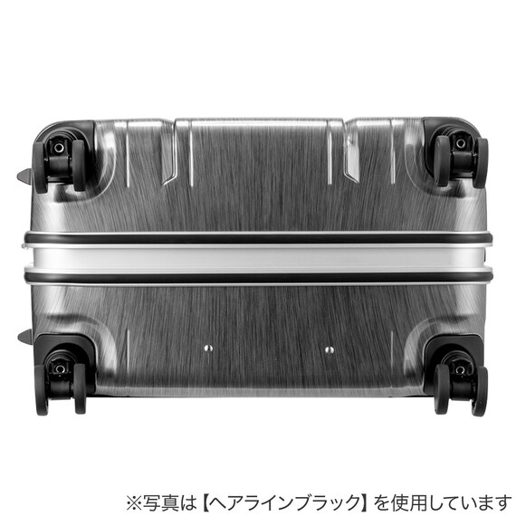 ACE ストッパー付フレームタイプ スーツケース75L(ヘアラインホワイト) 5枚目画像