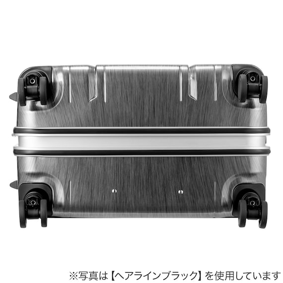 ACE ストッパー付フレームタイプ スーツケース75L(ヘアラインホワイト) 5枚目画像