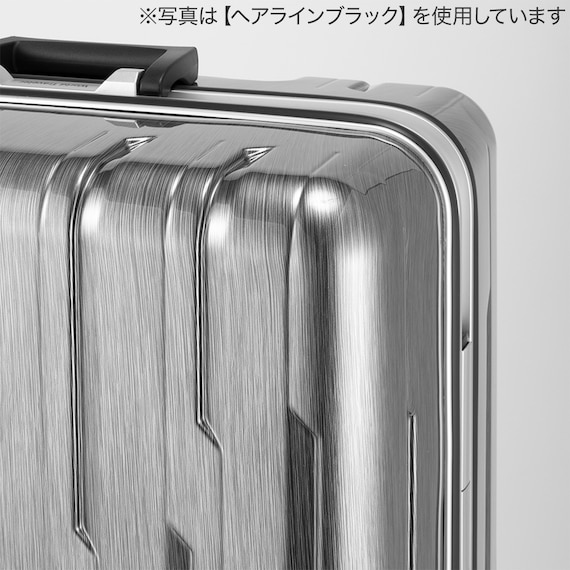 ACE ストッパー付フレームタイプ スーツケース75L(ヘアラインホワイト) 8枚目画像