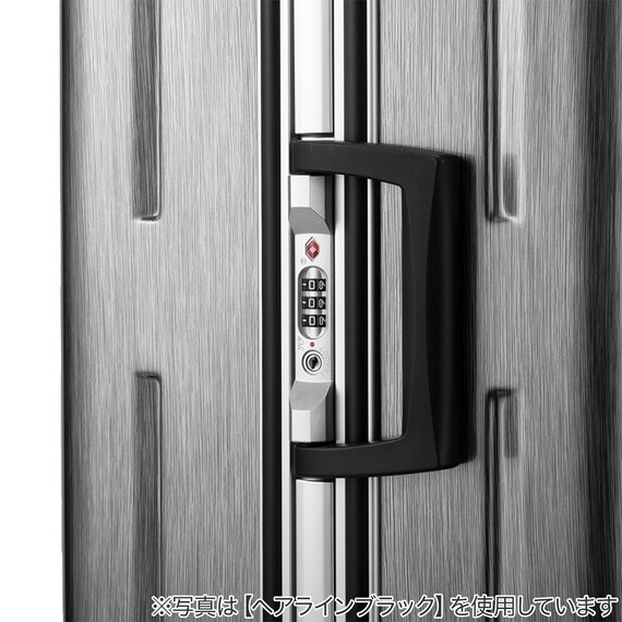 ACE ストッパー付フレームタイプ スーツケース75L(ヘアラインホワイト) 10枚目画像