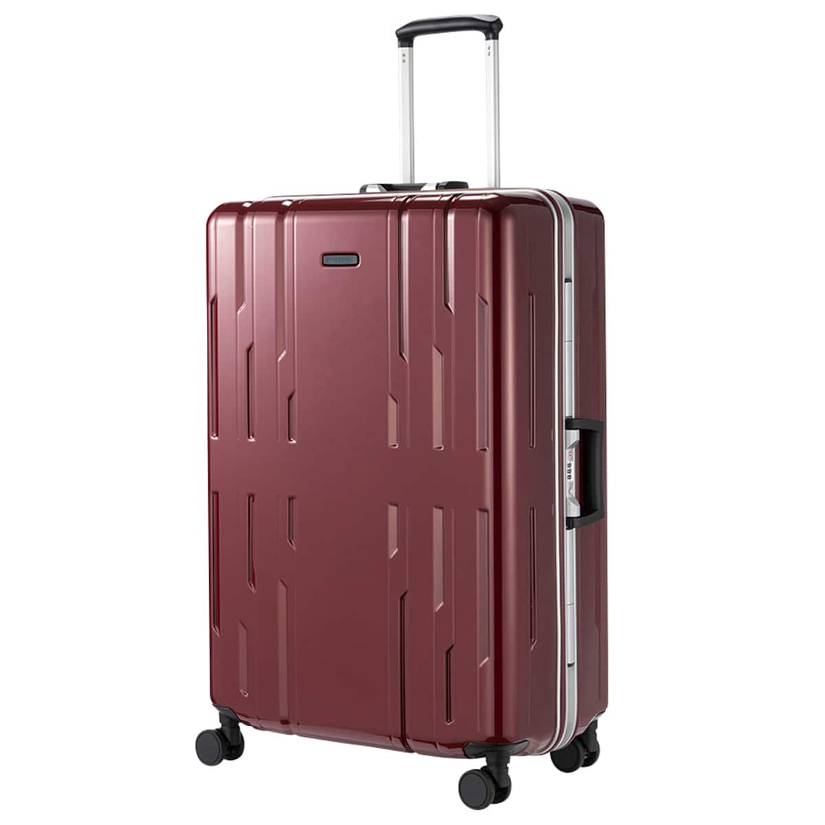 ACE ストッパー付フレームタイプ スーツケース90L(ヘアラインブラック