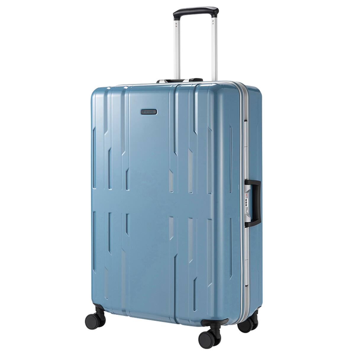 ACE ストッパー付フレームタイプ スーツケース90L(ヘアラインブラック