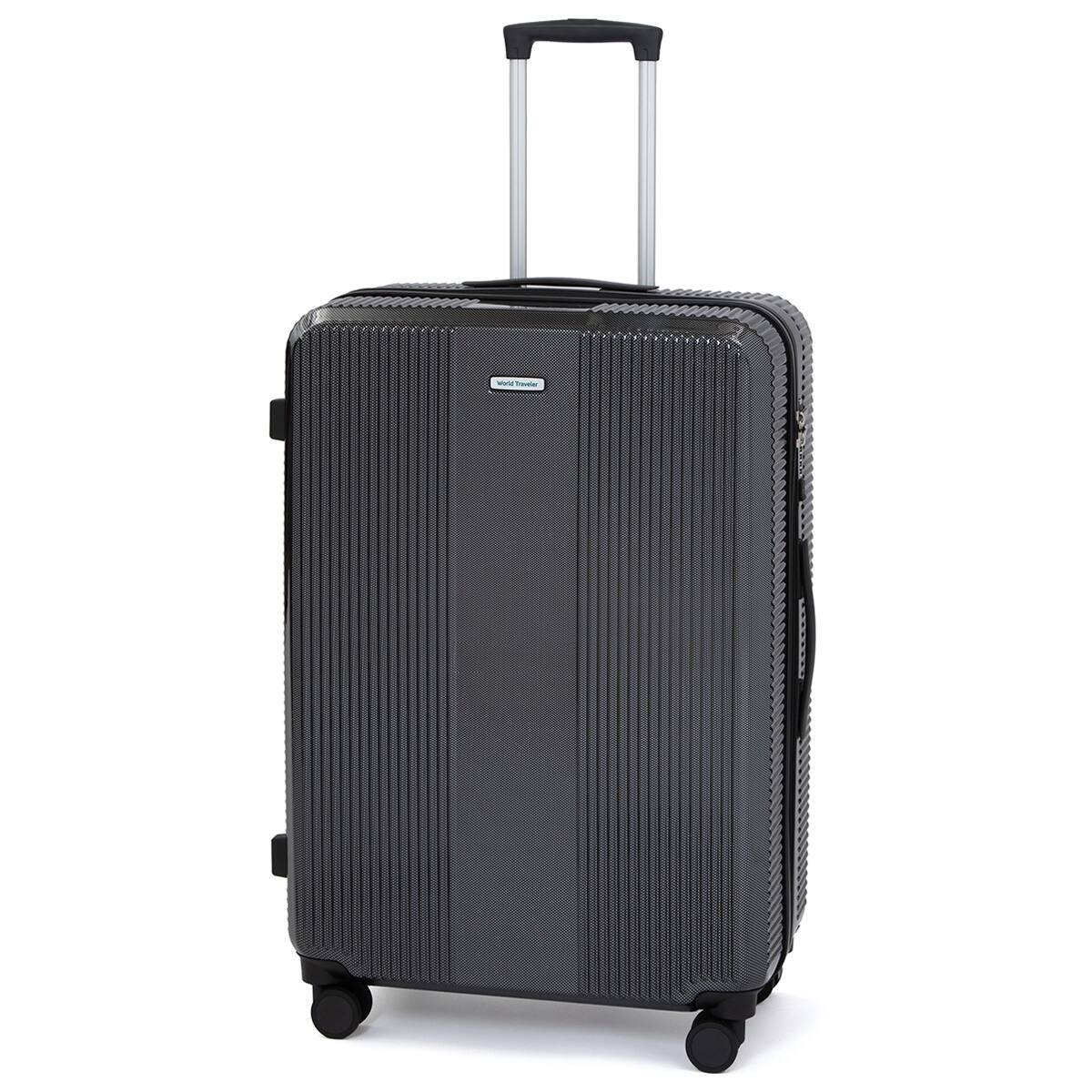 ACE ストッパー付ジッパータイプ スーツケース85L(ブラックカーボン