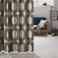 (1枚入り)ディズニーカーテン ドットリング BK