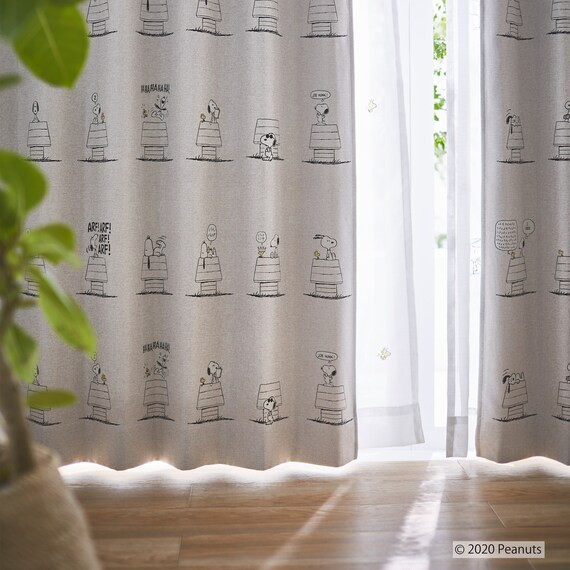 （1枚入り）スヌーピーカーテン デイリーライフ 100X178 IV 2枚目画像