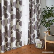 (1枚入り)ムーミンカーテン ロックパタ-ン DGY