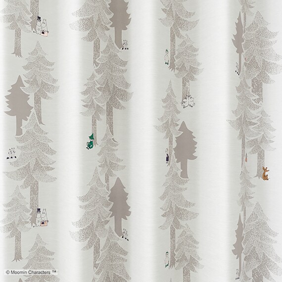 (1枚入り)ムーミンレース プ-ト 100X133 GY 3枚目画像