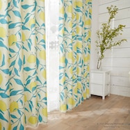 (1枚入り)スヌーピーカーテン キャンプレモン YE