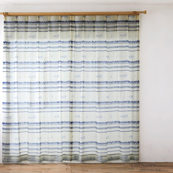 (1枚入り)スヌーピーレース ローウィング 100X133 BL 2枚目画像