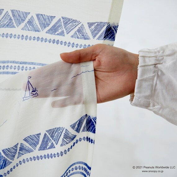 (1枚入り)スヌーピーレース ローウィング 100X133 BL 3枚目画像